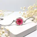Silver Bracelet with flower