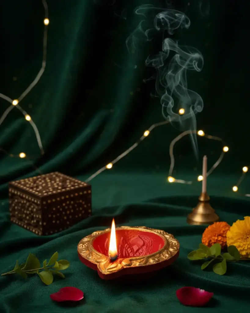 Lakshmi Deep Hand-Painted Diya (Set of 2)