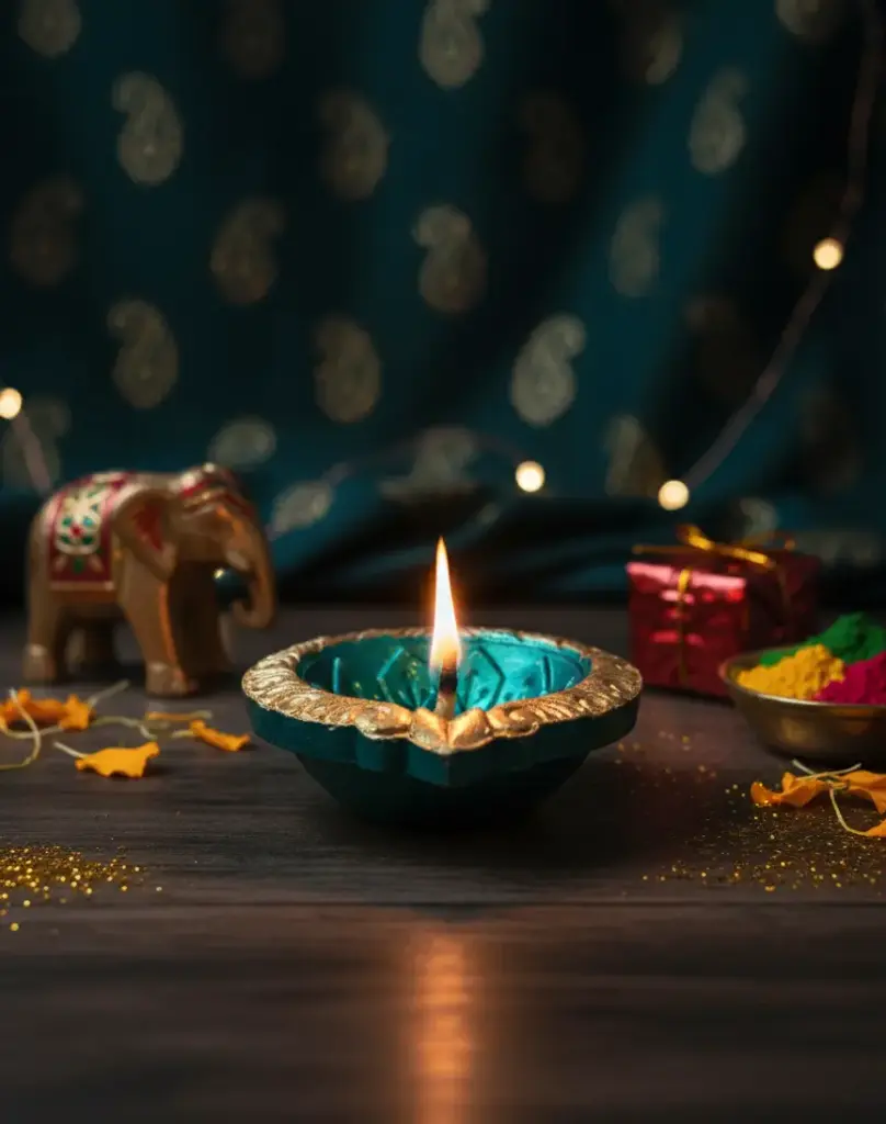 Nakshi Deep Hand-Painted Diya (Set of 2)