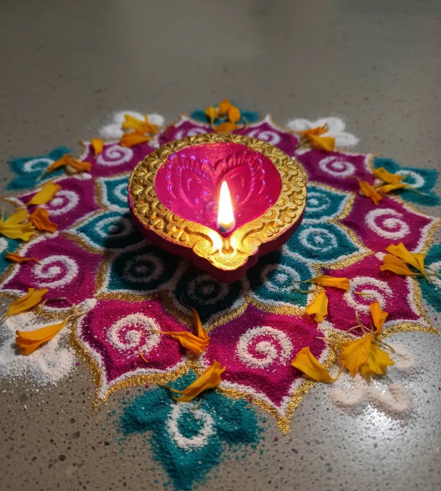 Rajsi Hand-Painted Diya (Set of 2)