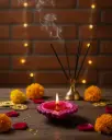 Plain Pink Handcrafted Diya (Set of 2)