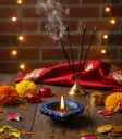 Plain Blue Handcrafted Diya (Set of 2)