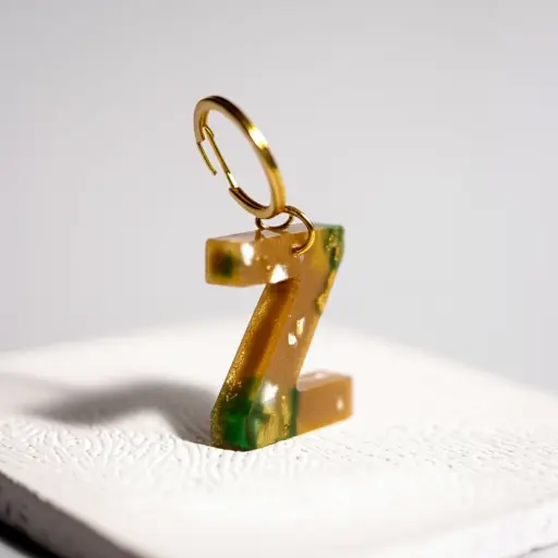Marbled Z Keychain