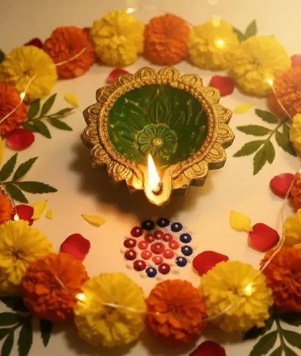Surya Kiran Hand-Painted Diya (Set of 2)