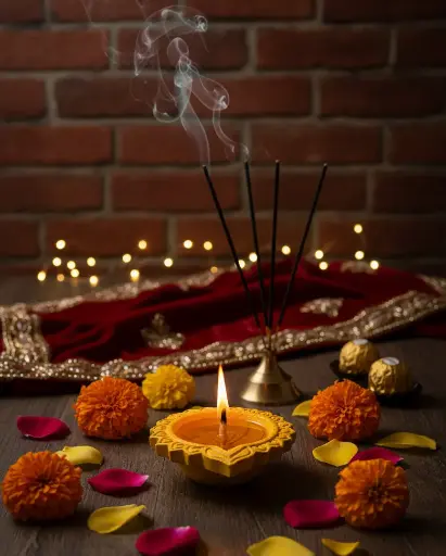 Plain Yellow Handcrafted Diya (Set of 2)