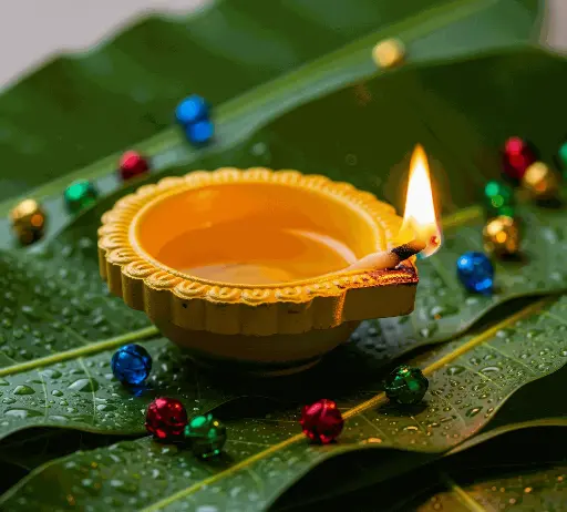 Plain Yellow Handcrafted Diya (Set of 2)